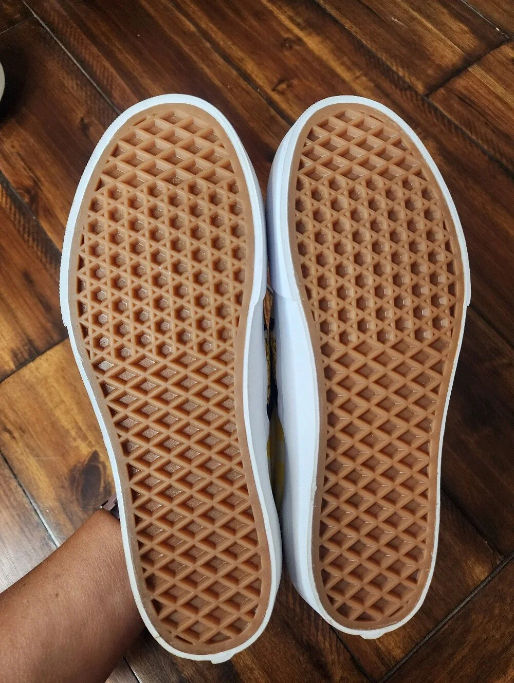 Vans Sunflower Checkerboard Classic Slip-On Platform Sneakers Size 8